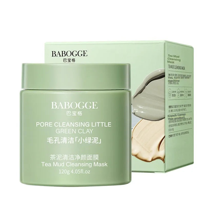 120g clay facial mask jar with daub applicator for non-pulling deep cleansing