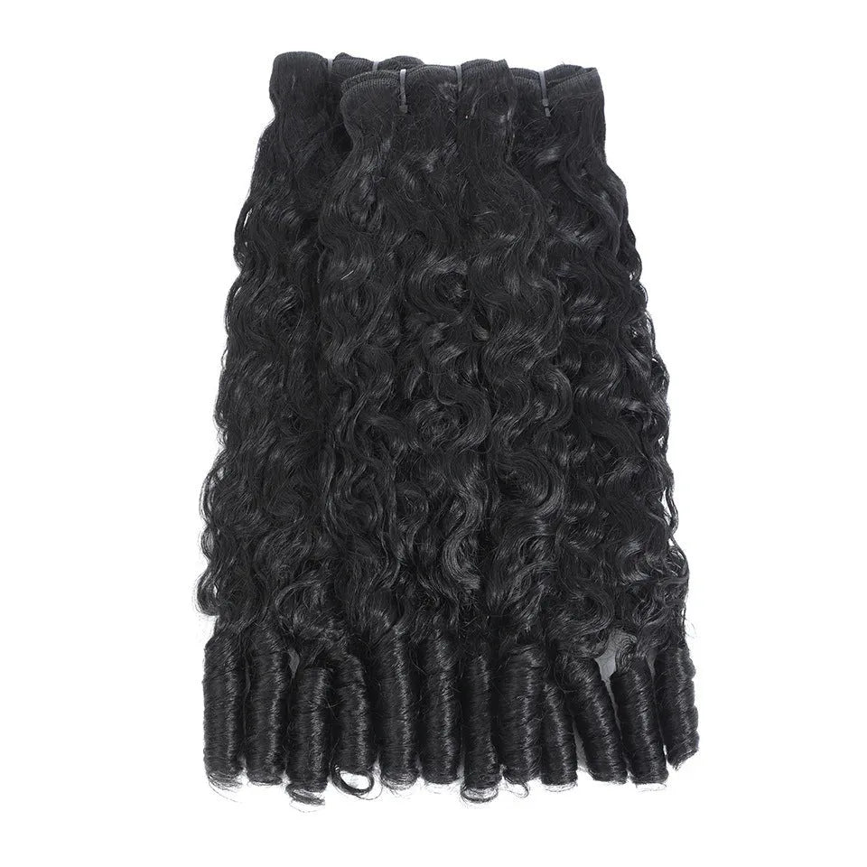 15A human hair weft in 1B colour hand woven natural style 10 inch length
