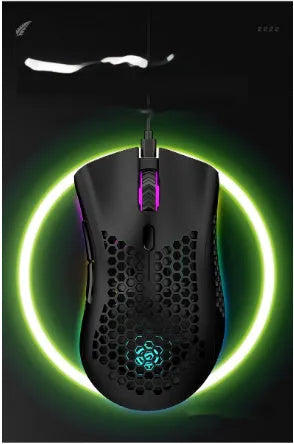 BM600 hollow out wireless mouse with luminous charging in black, cyan and white colours