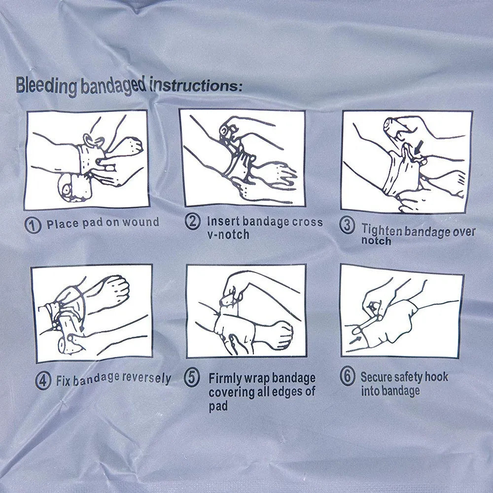 Portable training hemostatic gauze bandage in 10cm and 15cm sizes for outdoor first aid practice