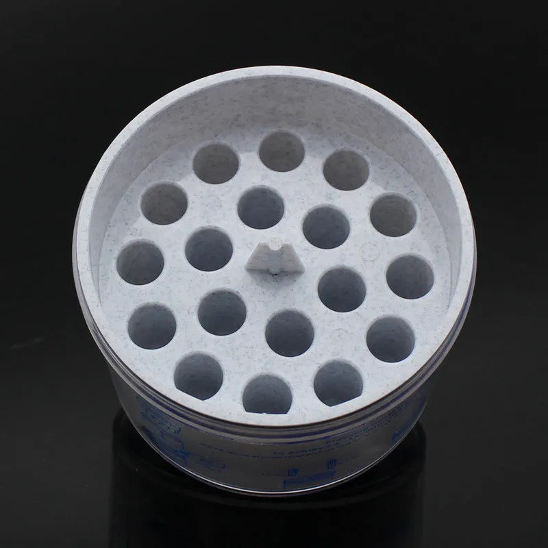 Orange and blue process cooling box with gradient freezing for freezer cell recovery