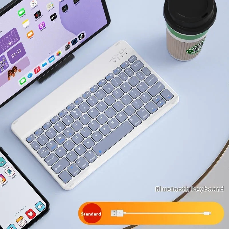 Wireless Bluetooth keyboard for tablets and PCs in multiple colour options with rechargeable battery
