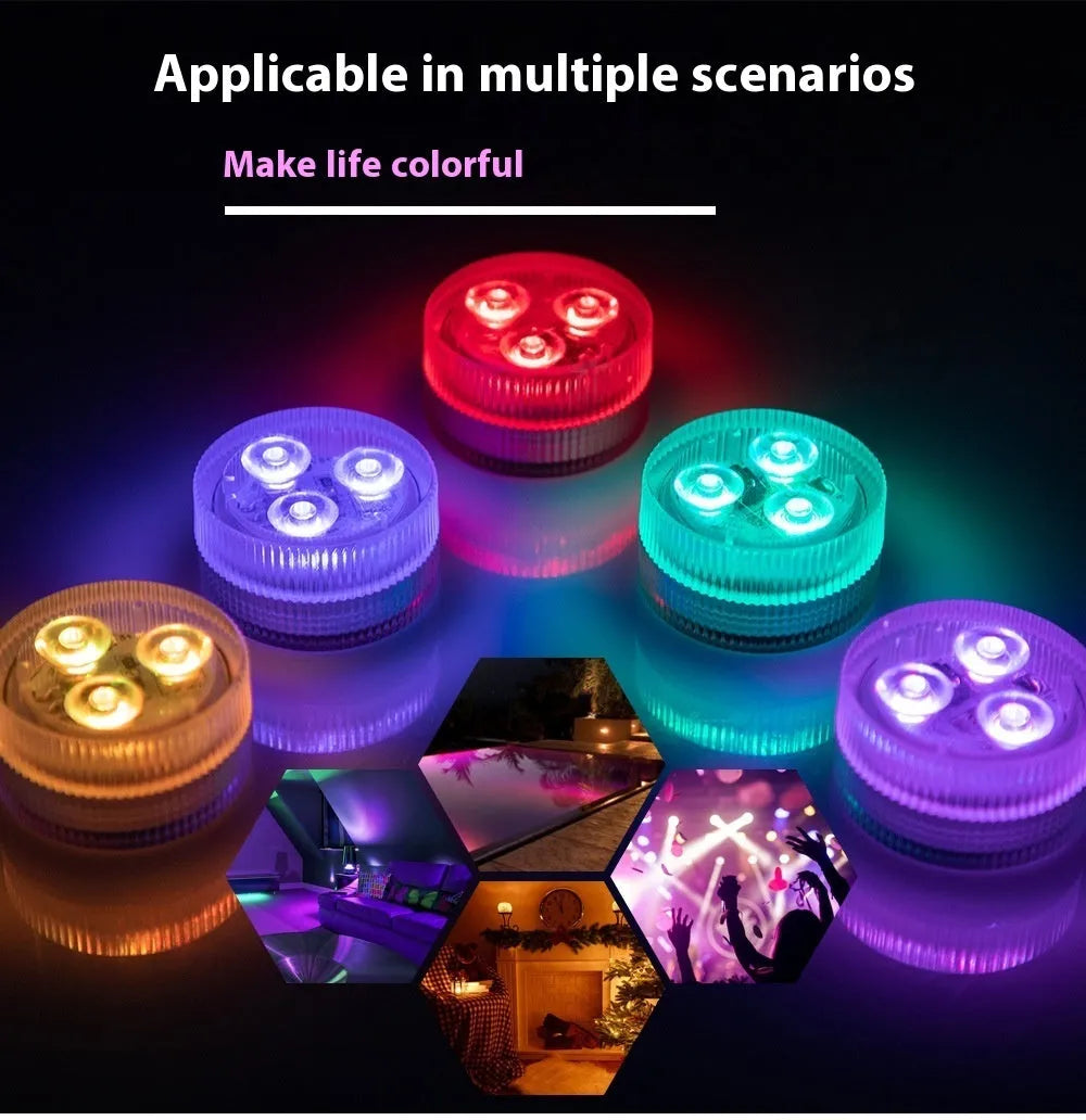 LED waterproof remote control diving light for fish tank with plastic shell