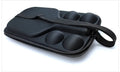 Black EVA pickleball racket storage case with dual shoulder straps showing racket and ball compartments