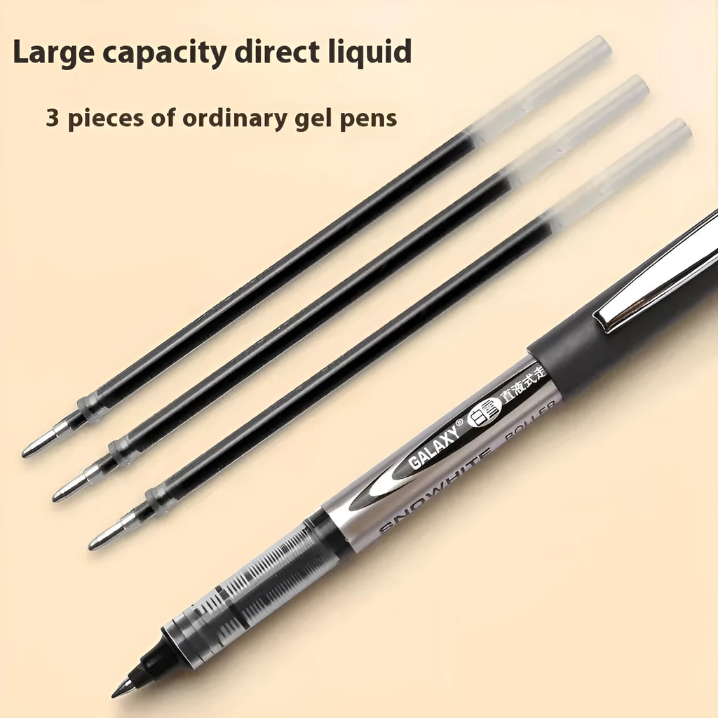 Water-based quick-drying pen with 0.5mm tip in black blue red and ink blue colours