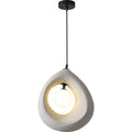 Retro restaurant bar chandelier with milky white 32x35cm lampshade hanging from ceiling