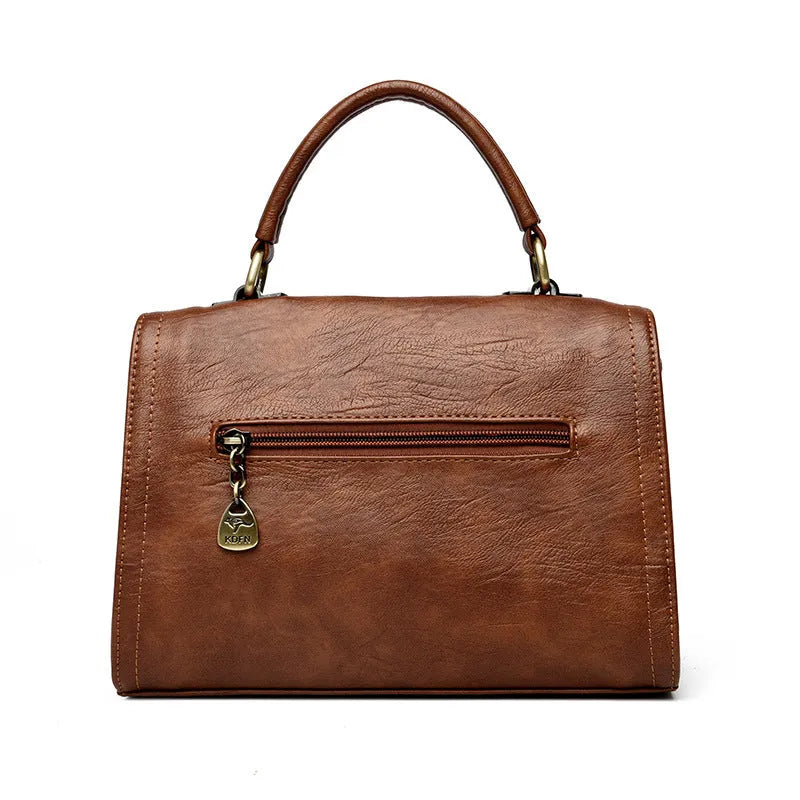Soft grey PU women's crossbody bag with a square shape and an external sandwich pocket.