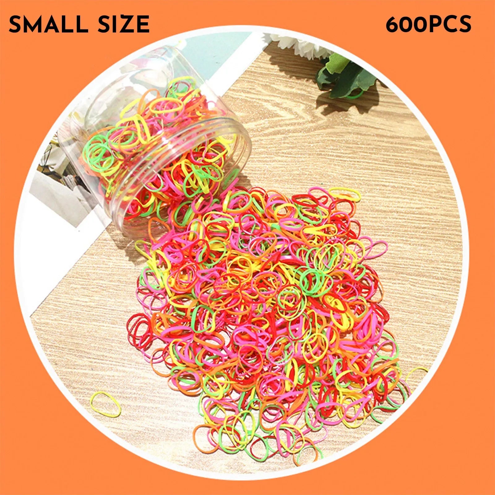 TPU baby hair ties elastic bands in multiple colours with reusable storage container for toddlers kids girls