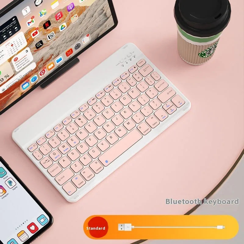 Wireless Bluetooth keyboard for tablets and PCs in multiple colour options with rechargeable battery