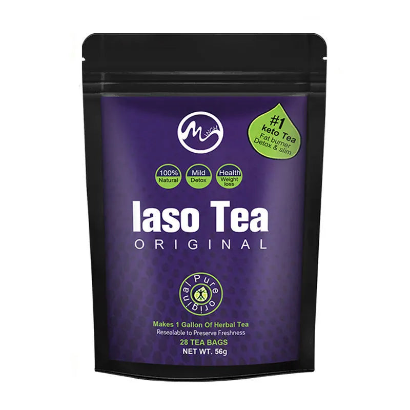 Single sachet of instant sugar-free slimming tea powder for cold soaking.