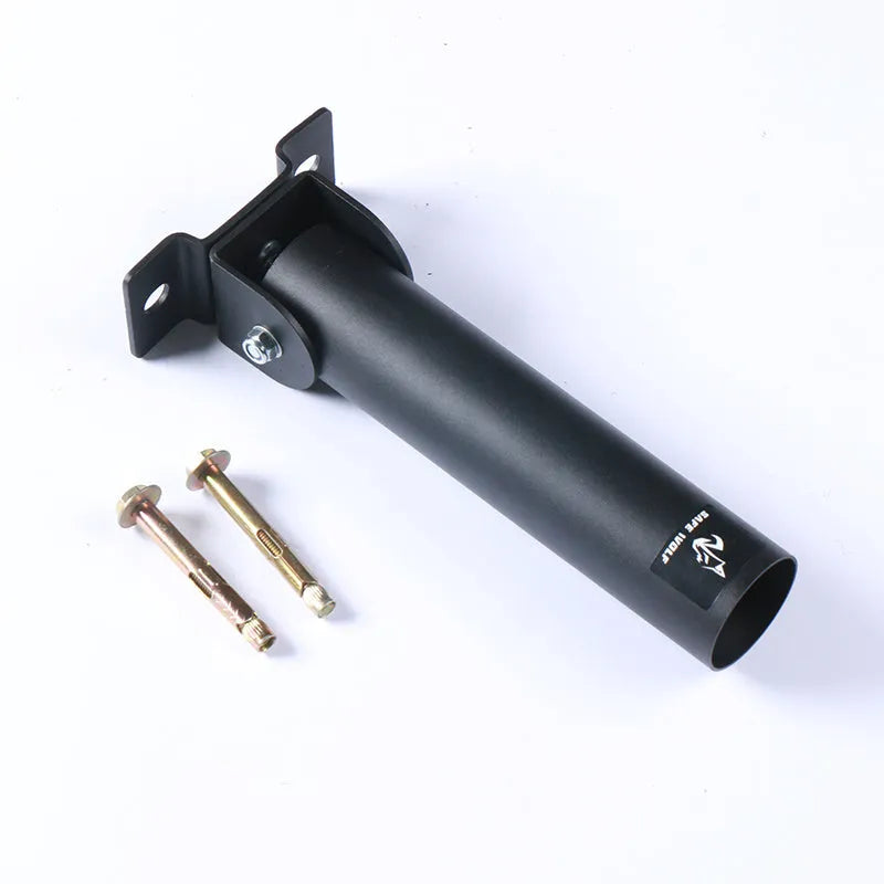 Steel wall barbell rod cannon rack with 25 tubes and expansion screws for mounting