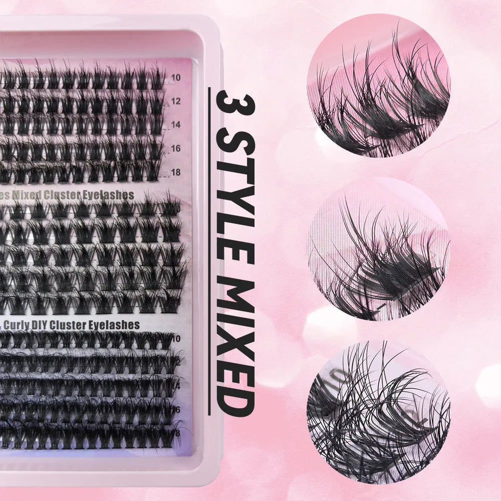 Large capacity false eyelash box with mixed styling options and five specification choices