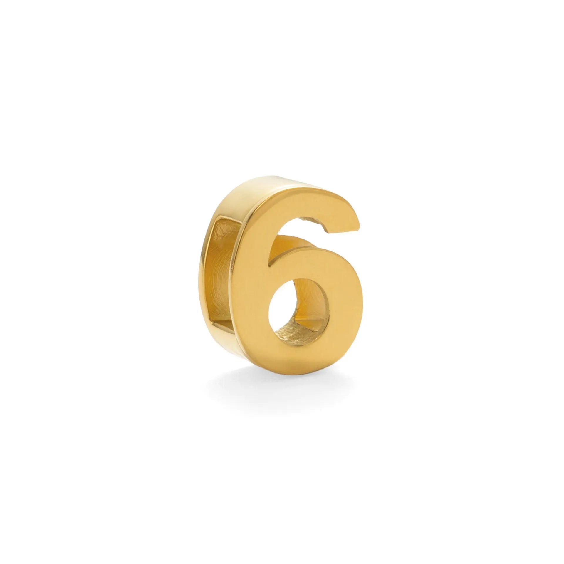 Titanium steel necklace with a single charm showing a number or letter on a 40.5cm gold or silver chain.