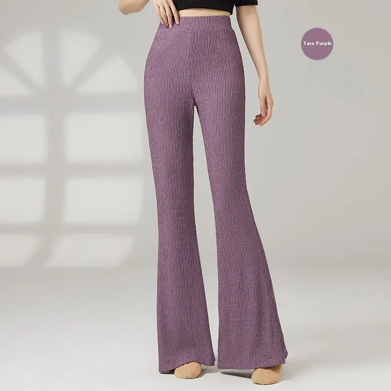 Classical dance practice body training pant for adult females in solid colour polyester fabric