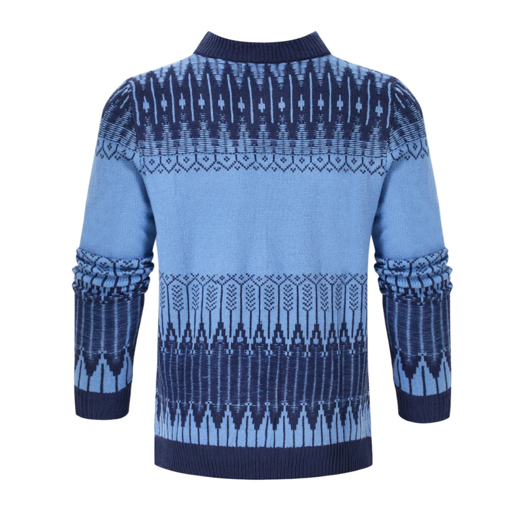 Men's long-sleeved knitted pullover sweater for autumn and winter in multiple sizes and styles.