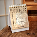Mini 2025 desk calendar showing Coffee Time design with simple modern style