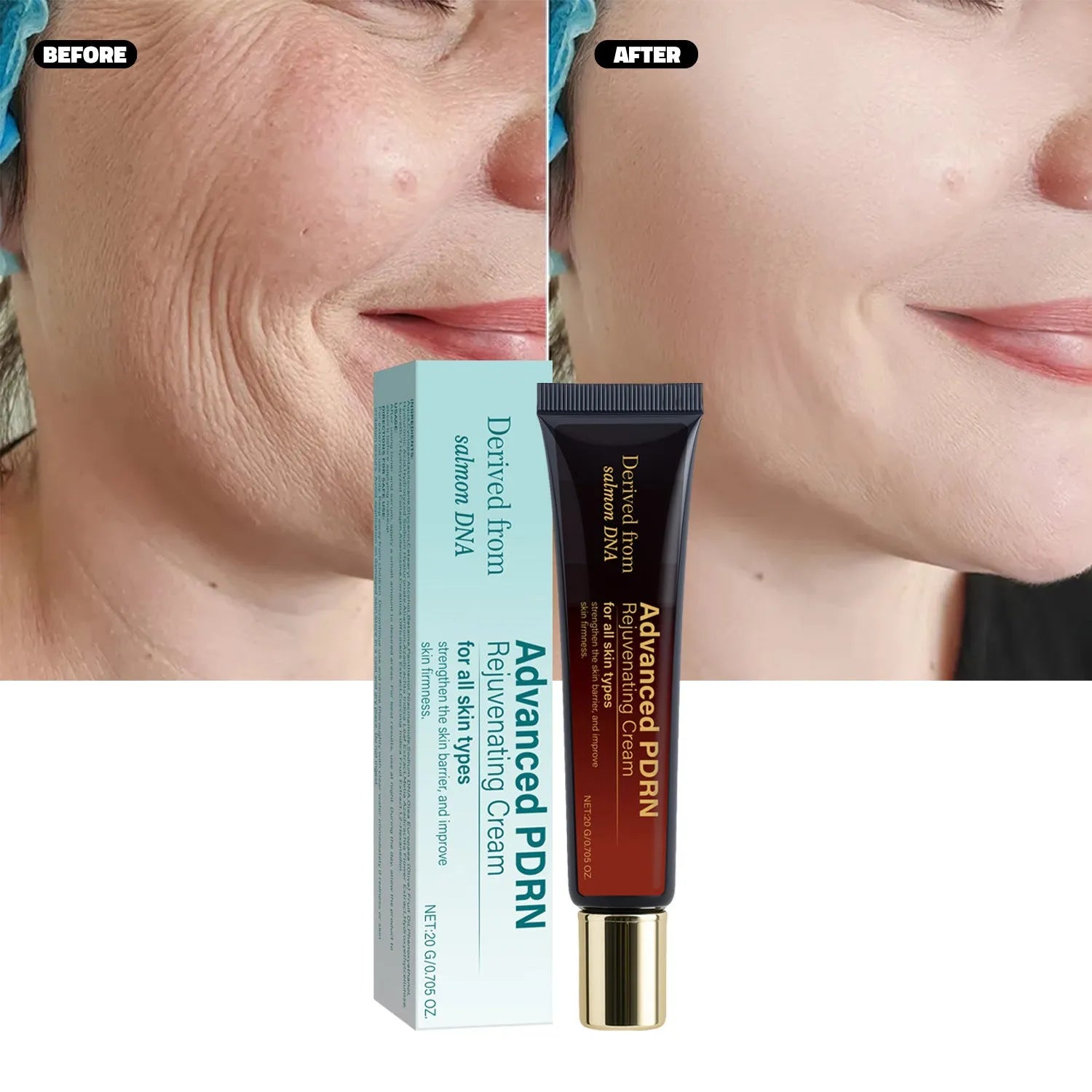 20ml skin-activating cream container for hydrating moisturising and wrinkle care