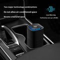 Mini USB air purifier in black and white colour options with HEPA filter for cars and small spaces