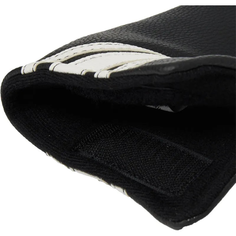 Black PU leather golf push rod sleeve case for club head cover protection