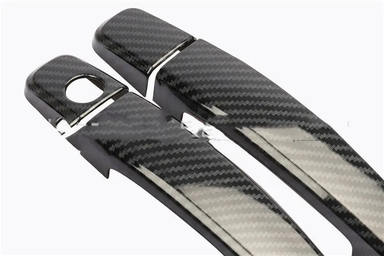Carbon fibre pattern door handle screen protector for Opel Vauxhall Astra H and J models