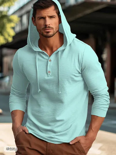 Cotton pullover hoodie in six colours for European and American youth sizing
