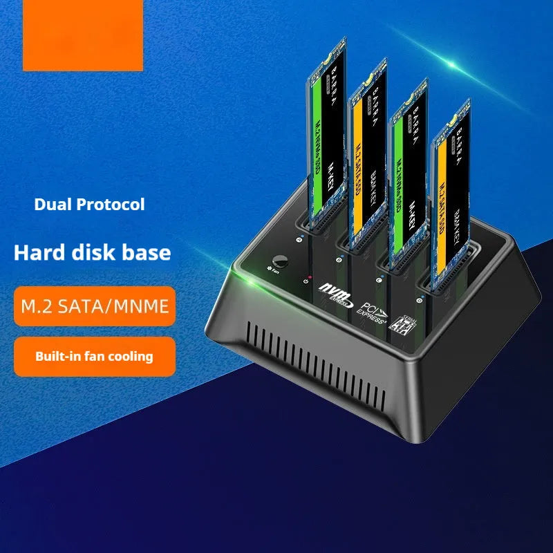 M2 dual protocol SSD enclosure in aluminium alloy with 90mm by 78mm by 34mm dimensions