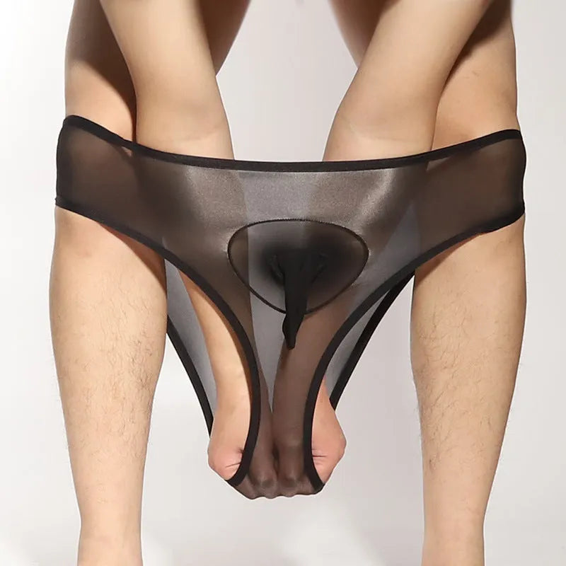 Men's ultra-thin nylon briefs with bullet separation in multiple colours
