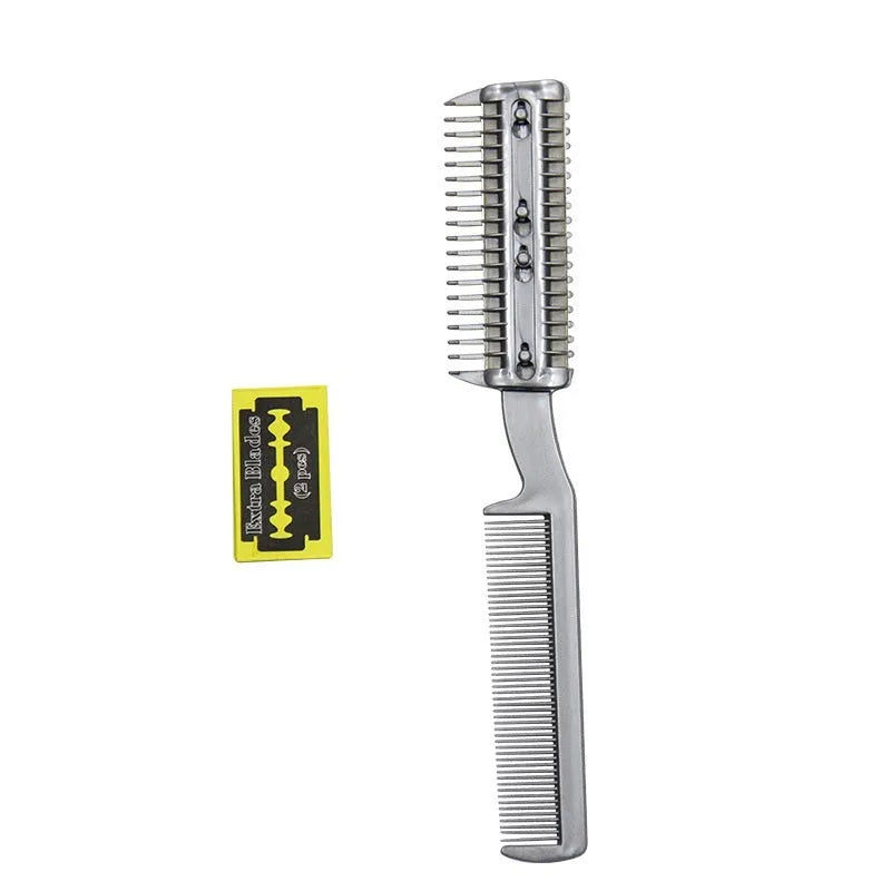 Plastic dog grooming comb with bristles for hair cleaning