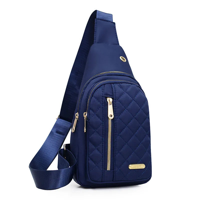 Oxford cloth crossbody sports chest bag in multiple colour options with breathable design