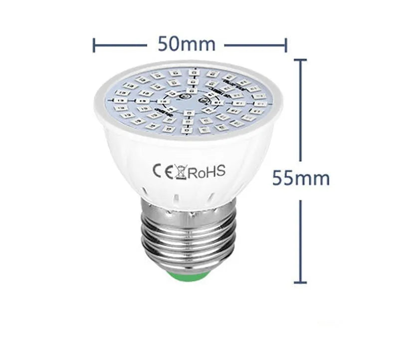 White LED plant growth lamp with 80 beads for indoor potted plant cultivation