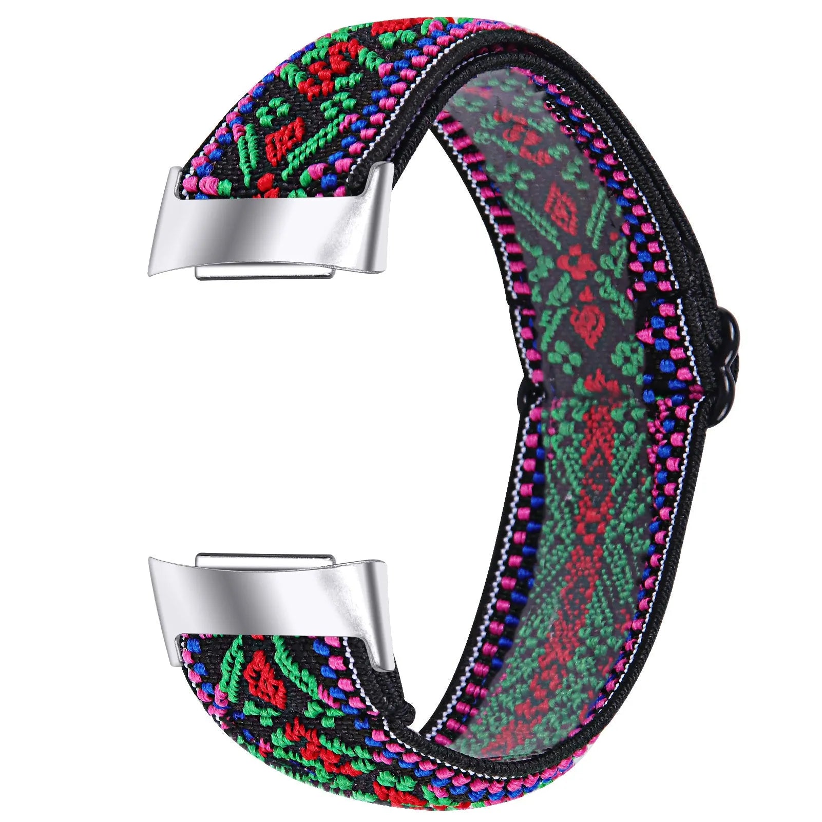 Printed elastic watch strap for Fitbit Charge 6 in multiple colour options