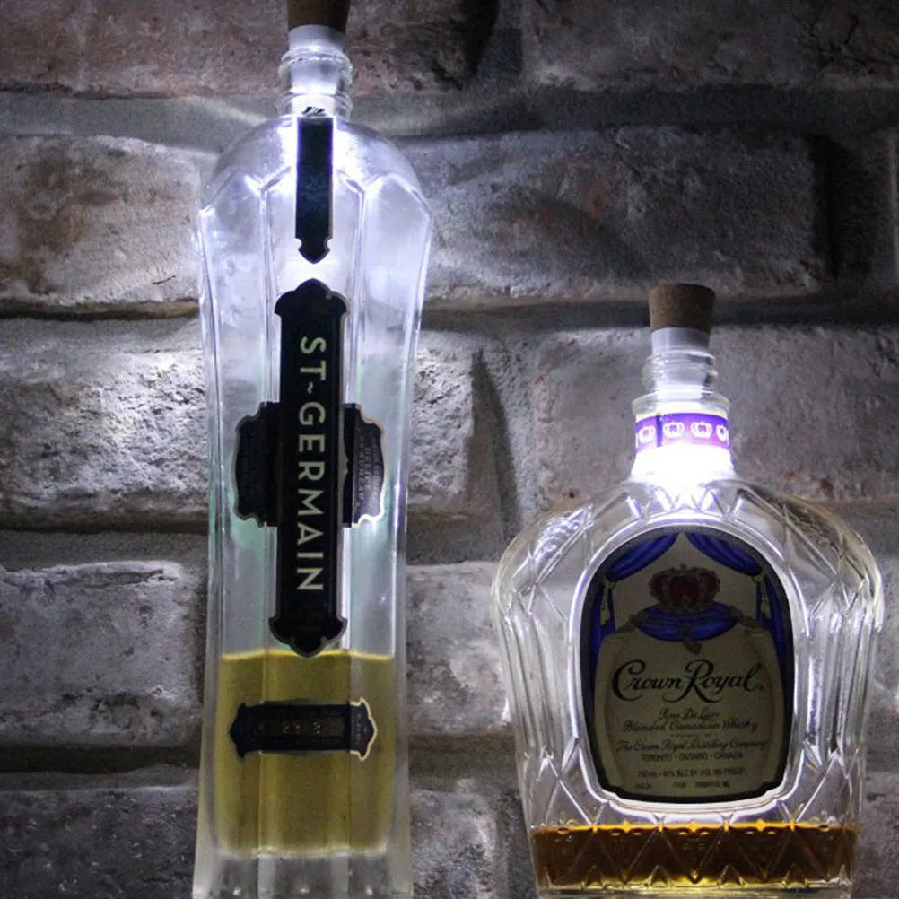 LED rechargeable bottle cap light with 15 white LED beads on plastic cork