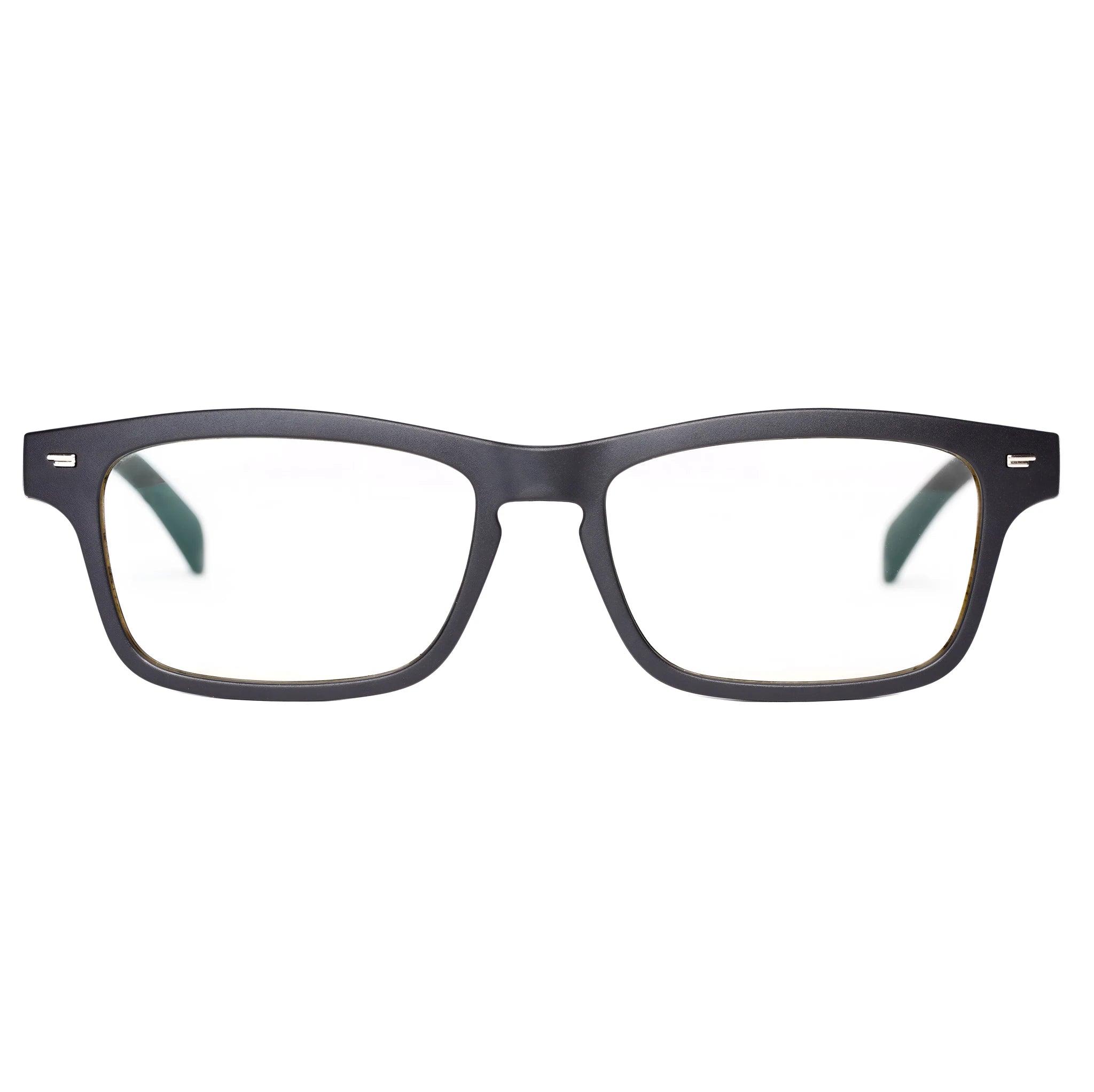 Smart Bluetooth audio glasses with semi-open ear speakers and dark polarised lenses.
