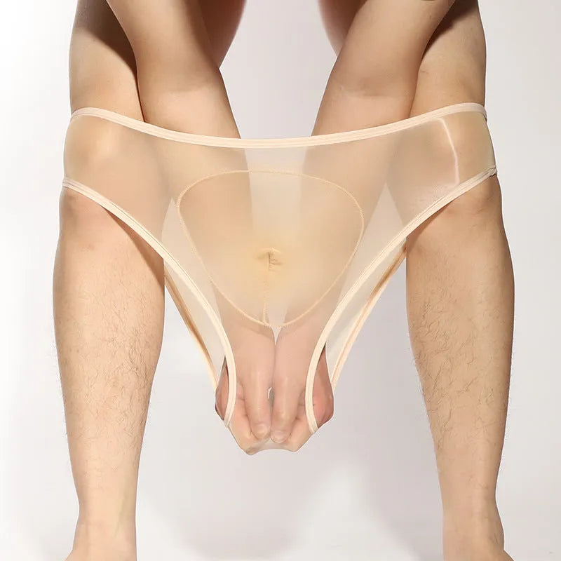Men's ultra-thin nylon briefs with bullet separation in multiple colours