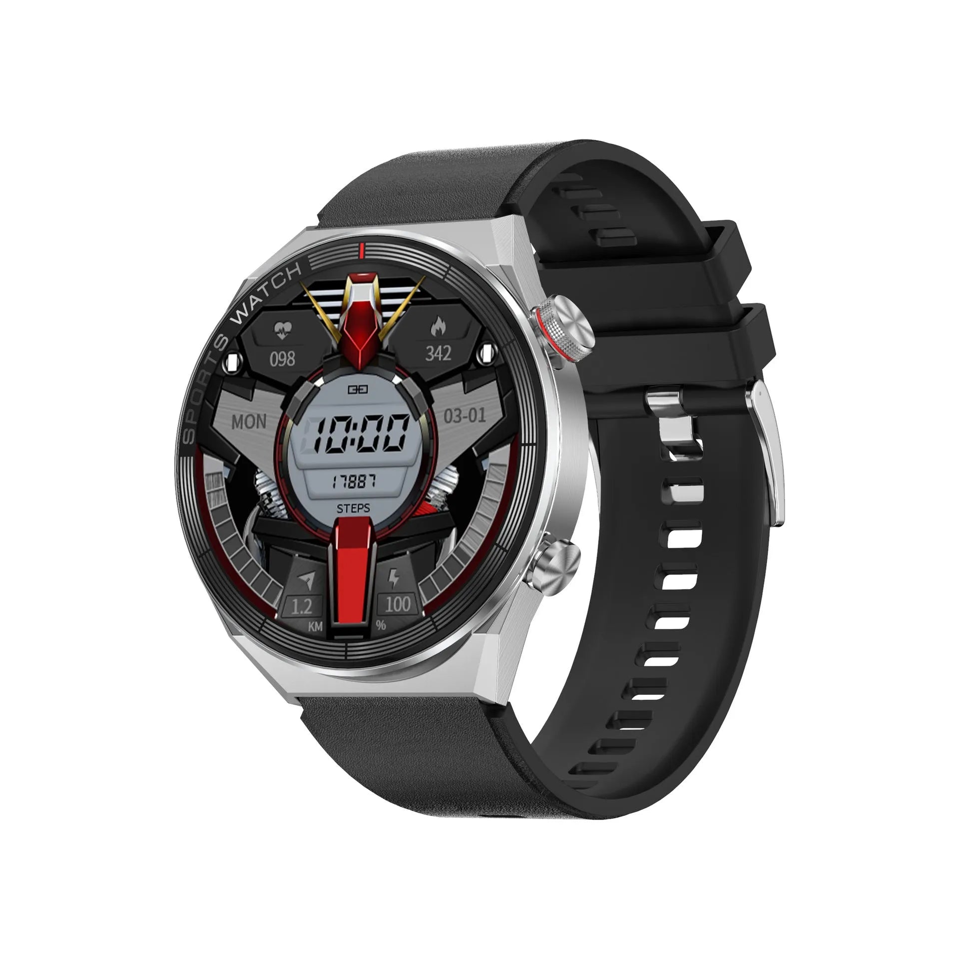 Large screen smart watch with Bluetooth call functionality showing HD colour display on wrist
