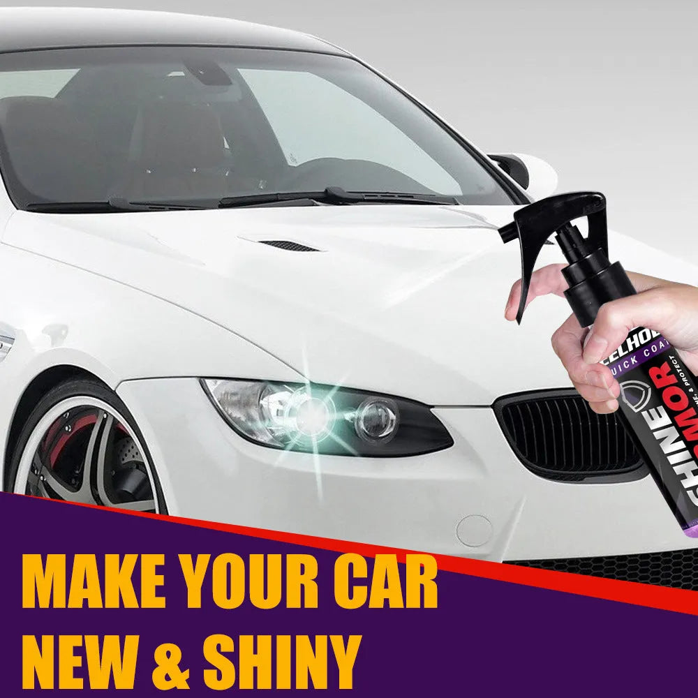 Purple nano crystal car coating spray bottle with hand spray applicator for vehicle maintenance