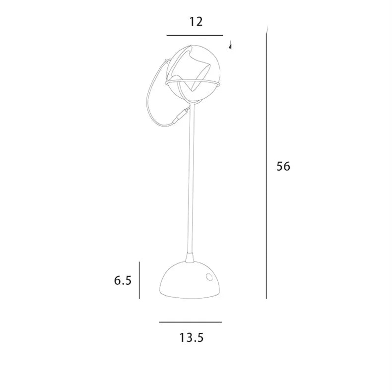 Glass lampshade dimmable desk lamp with touch switch and integrated LED light source