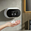 Wall mounted automatic hand soap dispenser in white with USB cable