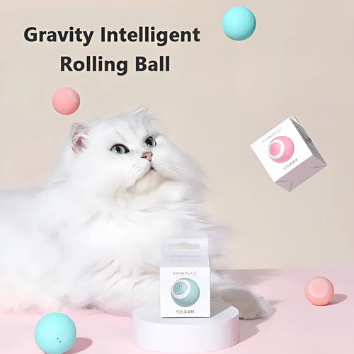 Cat Gravity intelligent rolling ball toy 43mm automatic obstacle avoidance for cats on hard floor