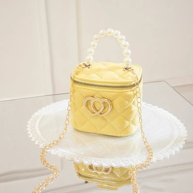 Women's PVC bucket gel bag with heart-shaped pattern in multiple colour options