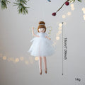 Pink and white cloth ballet girl angel plush doll pendant for decorative display