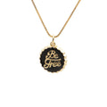 Copper bottle cap pendant necklace on a 40 cm box chain with 18K gold electroplating in various colours