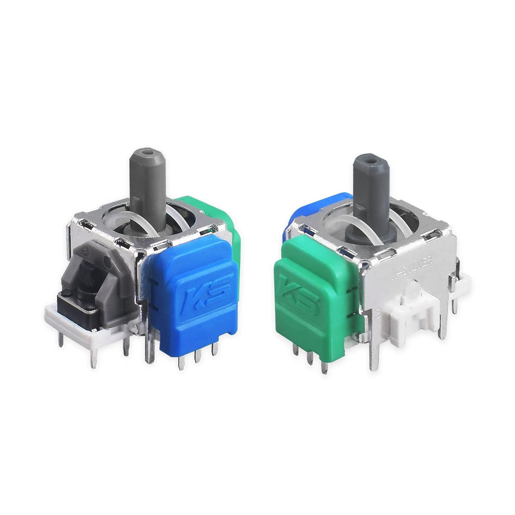 Hall effect electromagnetic rocker joystick replacement component for PS5, Xbox, and Switch gamepads.
