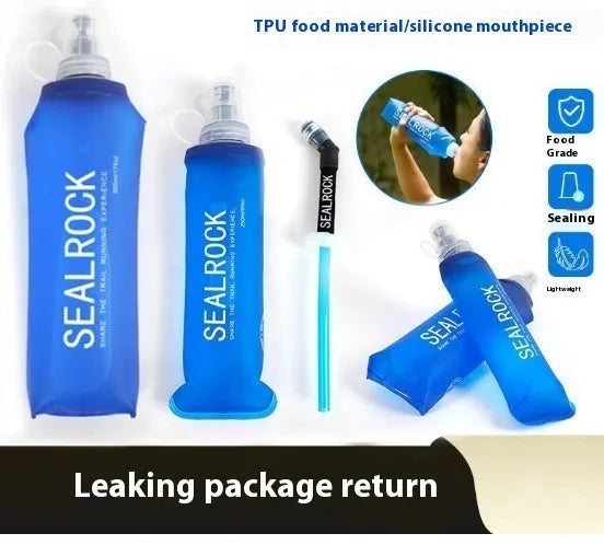 Plastic portable straw for mountain climbing and biking off-road hydration