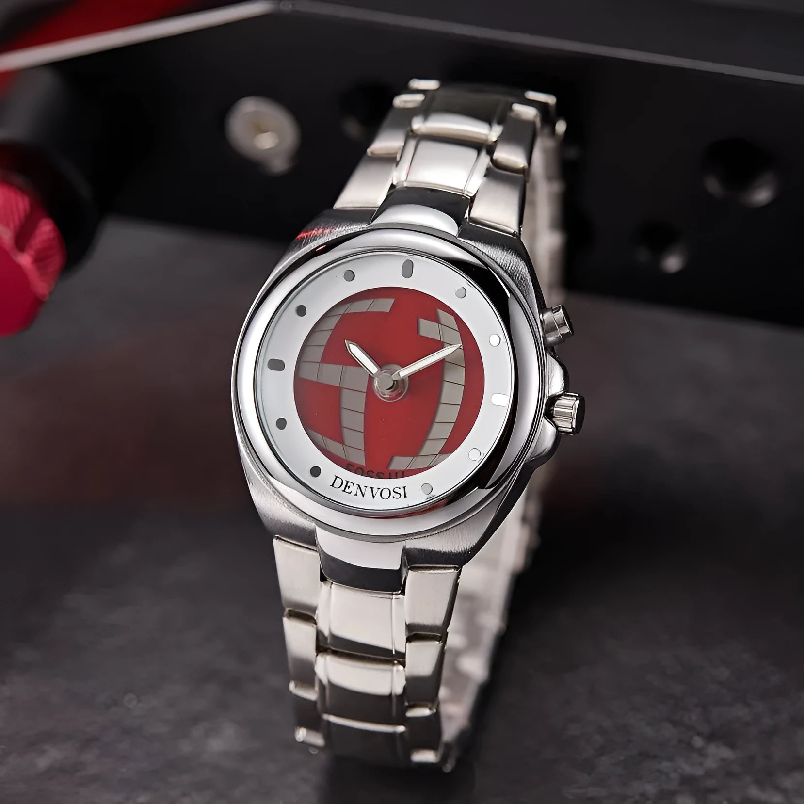 Y2K digital dual display men's watch with 40mm dial and alloy strap