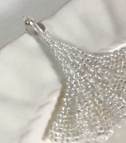 Handmade glass bead woven earrings leaf shape tulip Korean style for women
