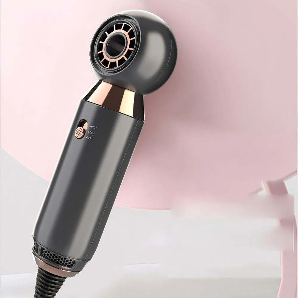 Compact 20cm hair dryer with 800W power rating and ionic technology
